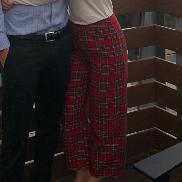 ASOS DESIGN Petite straight leg pants in red plaid - Picture 5 of 5